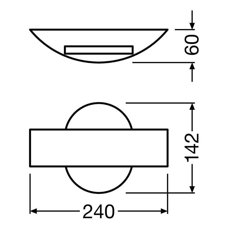 Ledvance - LED Venkovní nástěnné svítidlo SHIELD LED/11W/230V IP44