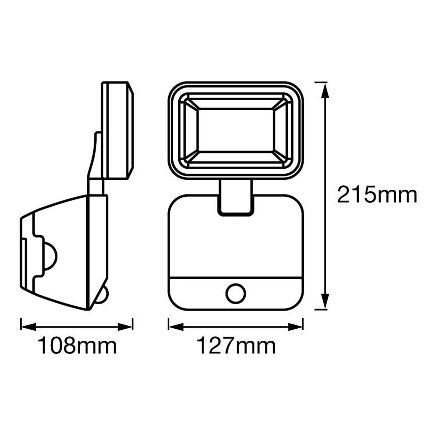 Ledvance - LED Venkovní nástěnný reflektor se senzorem SPOTLIGHT LED/4W/4xD IP54