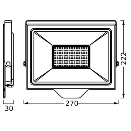 Ledvance - LED Venkovní nástěnný reflektor FLOODLIGHT ESSENTIAL LED/100W/230V IP65