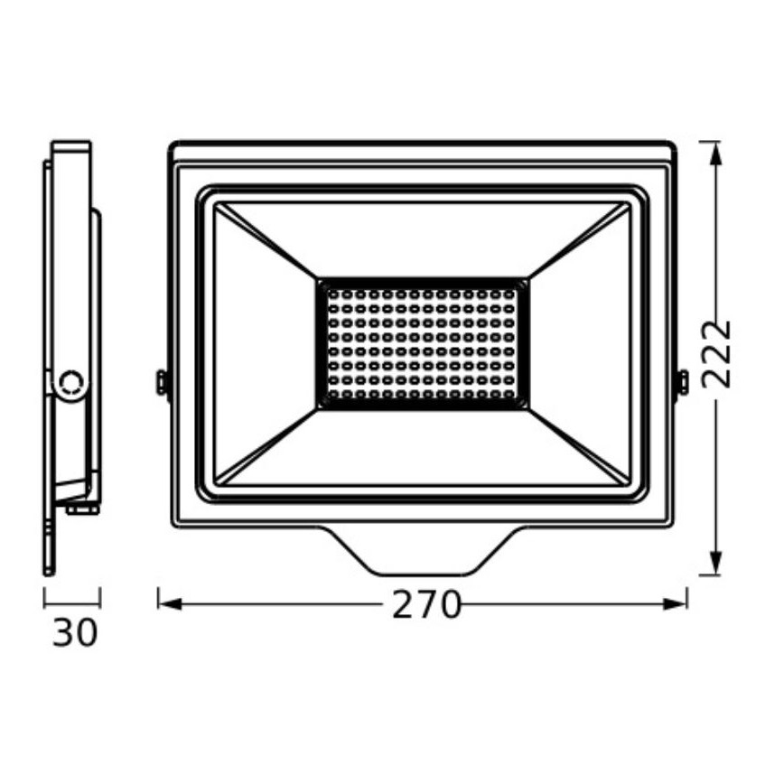 Ledvance - LED Venkovní nástěnný reflektor FLOODLIGHT ESSENTIAL LED/100W/230V IP65