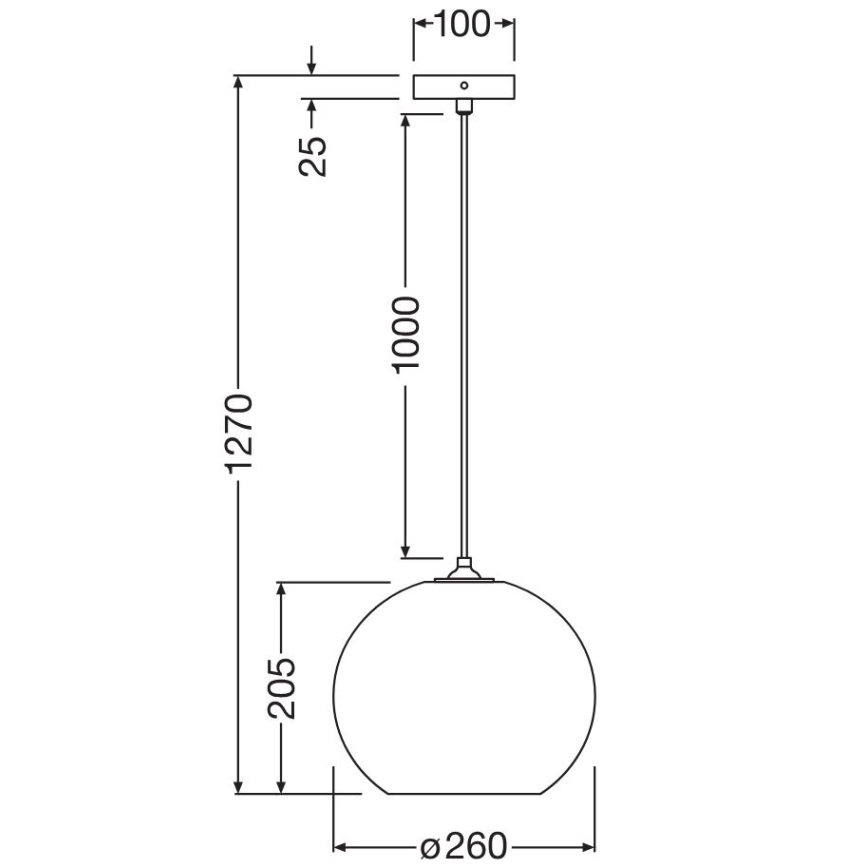 Ledvance - Lustr na lanku DECOR CARDBOARD 1xE27/15W/230V pr. 26 cm