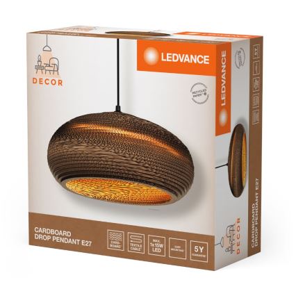 Ledvance - Lustr na lanku DECOR CARDBOARD 1xE27/15W/230V pr. 40 cm