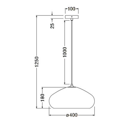 Ledvance - Lustr na lanku DECOR CARDBOARD 1xE27/15W/230V pr. 40 cm