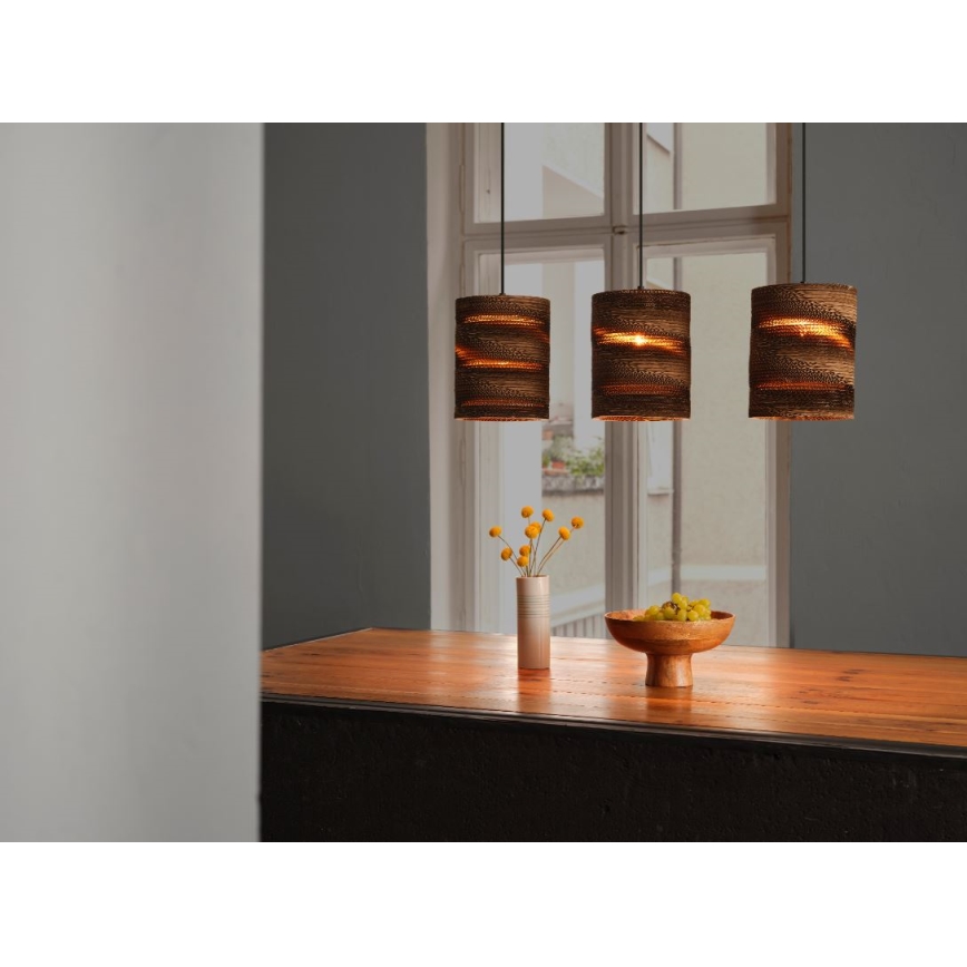 Ledvance - Lustr na lanku DECOR CARDBOARD 3xE27/15W/230V