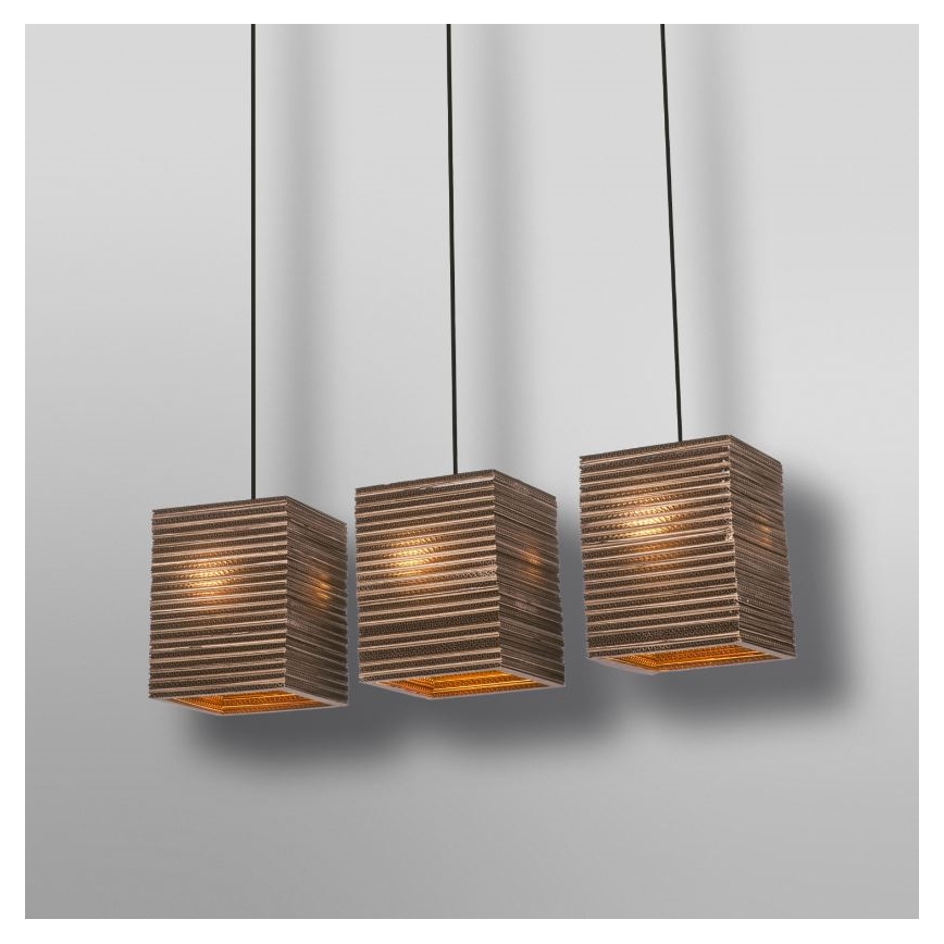 Ledvance - Lustr na lanku DECOR CARDBOARD 3xE27/15W/230V