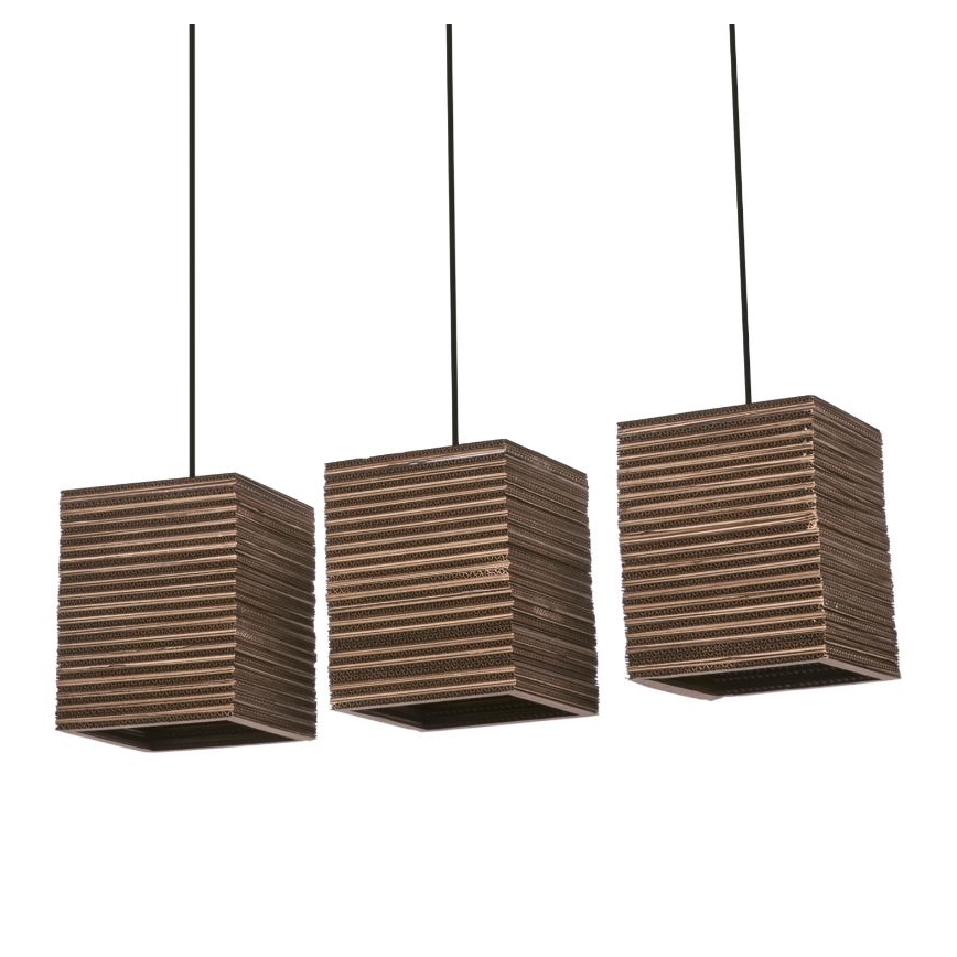 Ledvance - Lustr na lanku DECOR CARDBOARD 3xE27/15W/230V