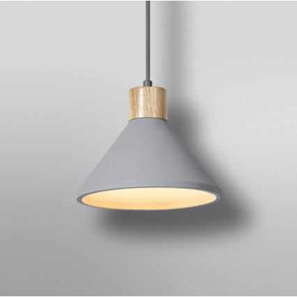 Ledvance - Lustr na lanku DECOR CONCRETE 1xE27/15W/230V pr. 22 cm beton šedá