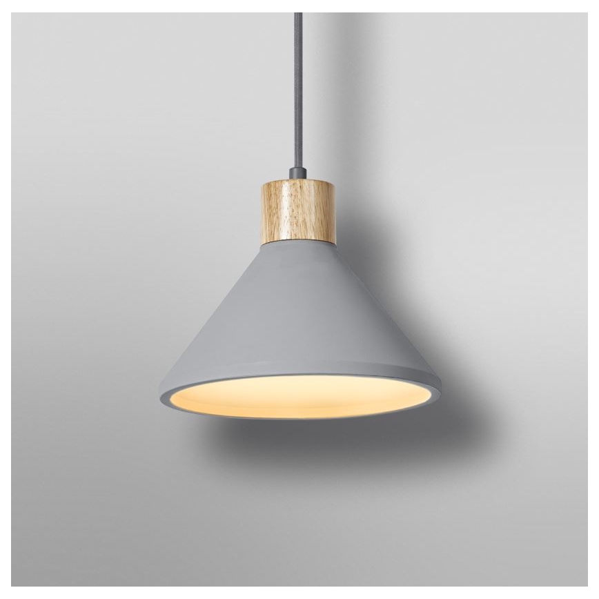 Ledvance - Lustr na lanku DECOR CONCRETE 1xE27/15W/230V pr. 22 cm beton šedá