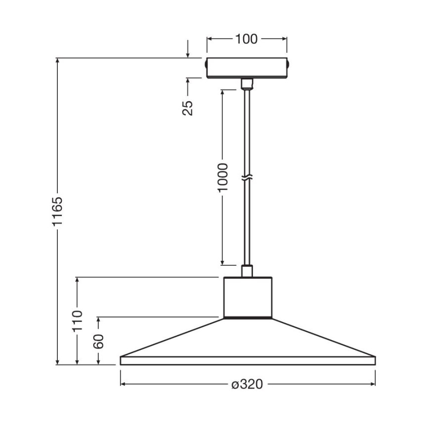 Ledvance - Lustr na lanku DECOR CONCRETE 1xE27/15W/230V pr. 32 cm beton šedá