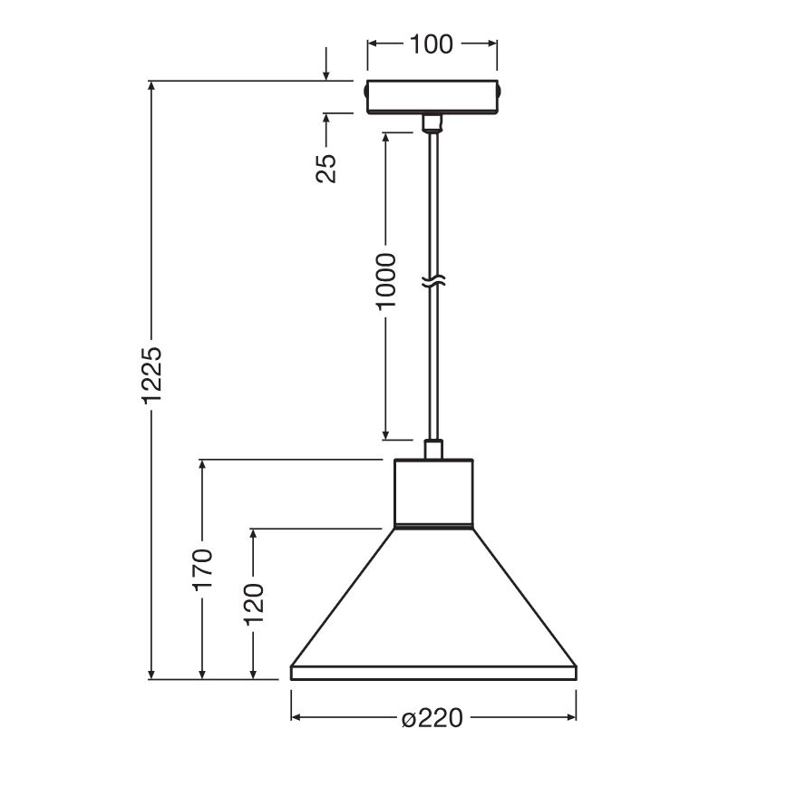 Ledvance - Lustr na lanku DECOR PLASTER 1xE27/25W/230V pr. 22 cm sádra bílá