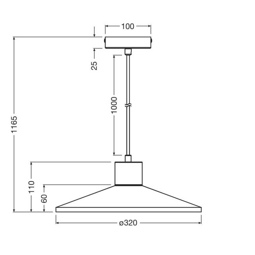Ledvance - Lustr na lanku DECOR PLASTER 1xE27/25W/230V pr. 32 cm sádra bílá
