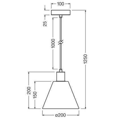 Ledvance - Lustr na lanku DECOR RAFFIA 1xE27/15W/230V rafie