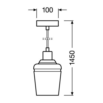 Ledvance - Lustr na lanku JAR 1xE27/40W/230V