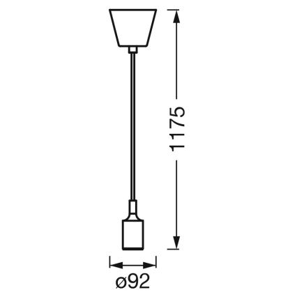 Ledvance - Lustr na lanku PENDULUM BELL 1xE27/15W/230V černá