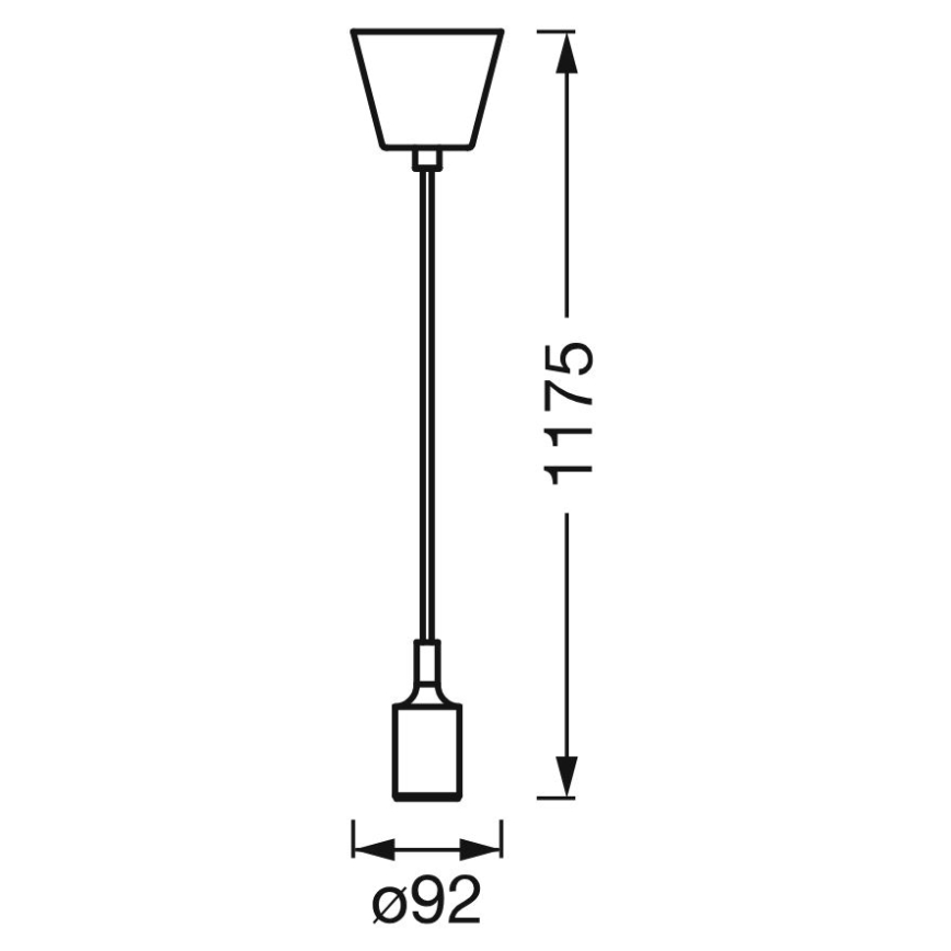 Ledvance - Lustr na lanku PENDULUM BELL 1xE27/15W/230V černá
