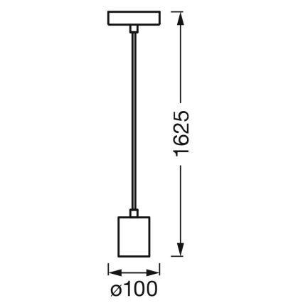 Ledvance - Lustr na lanku PENDULUM ROBBIN 1xE27/15W/230V černá