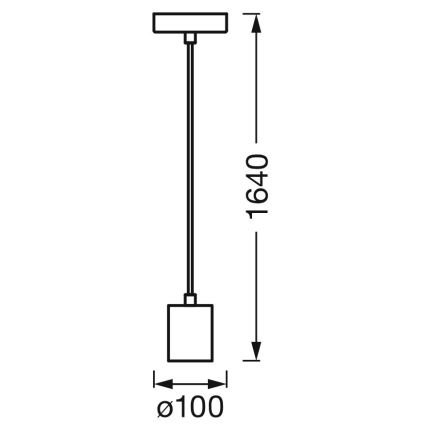 Ledvance - Lustr na lanku PENDULUM ROUND 1xE27/15W/230V zlatá