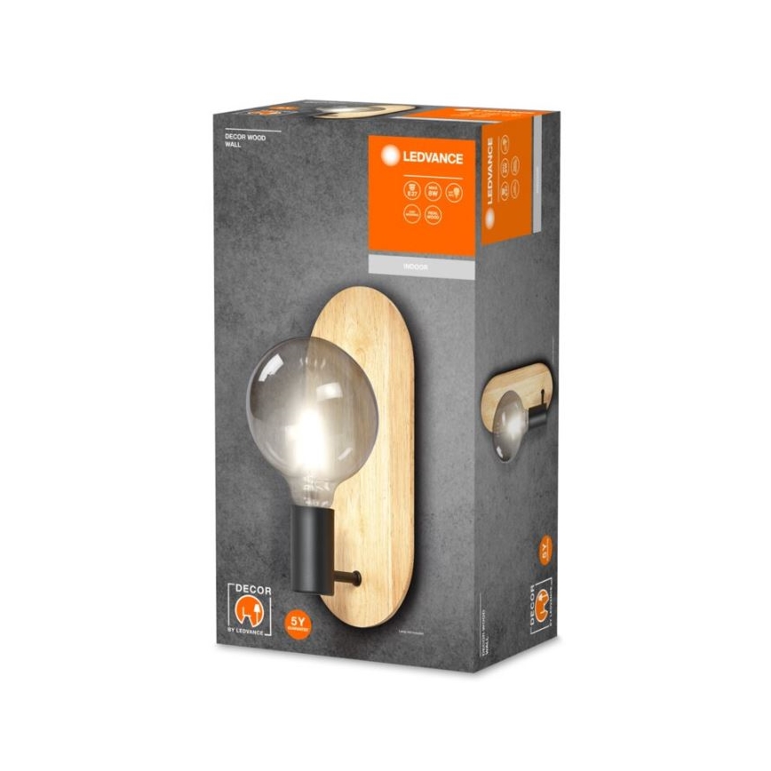Ledvance - Nástěnné svítidlo DECOR WOOD 1xE27/8W/230V