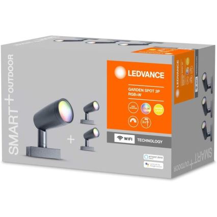 Ledvance - SADA 3x LED RGBW Venkovní lampa SMART+ SPOT 3xLED/4,5W/230V IP65 Wi-Fi