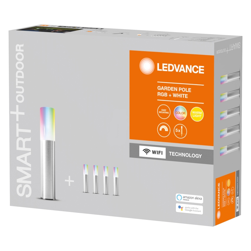 Ledvance - SADA 5x LED RGBW Venkovní lampa SMART+ GARDEN POLE 5xLED/5,7W/230V IP65 Wi-Fi