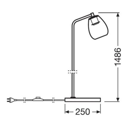 Ledvance - Stojací lampa CONE 1xE27/40W/230V