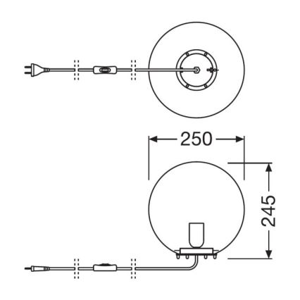 Ledvance - Stolní lampa BUBBLE 1xE27/40W/230V