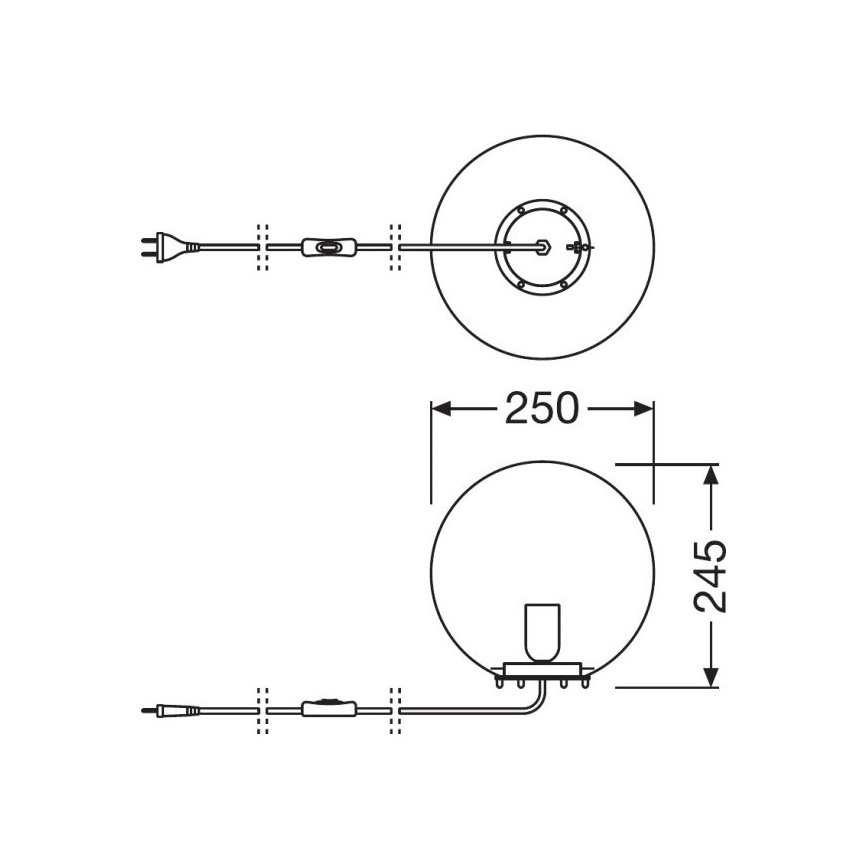 Ledvance - Stolní lampa BUBBLE 1xE27/40W/230V