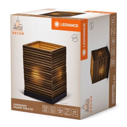 Ledvance - Stolní lampa DECOR CARDBOARD 1xE27/15W/230V 20x20 cm