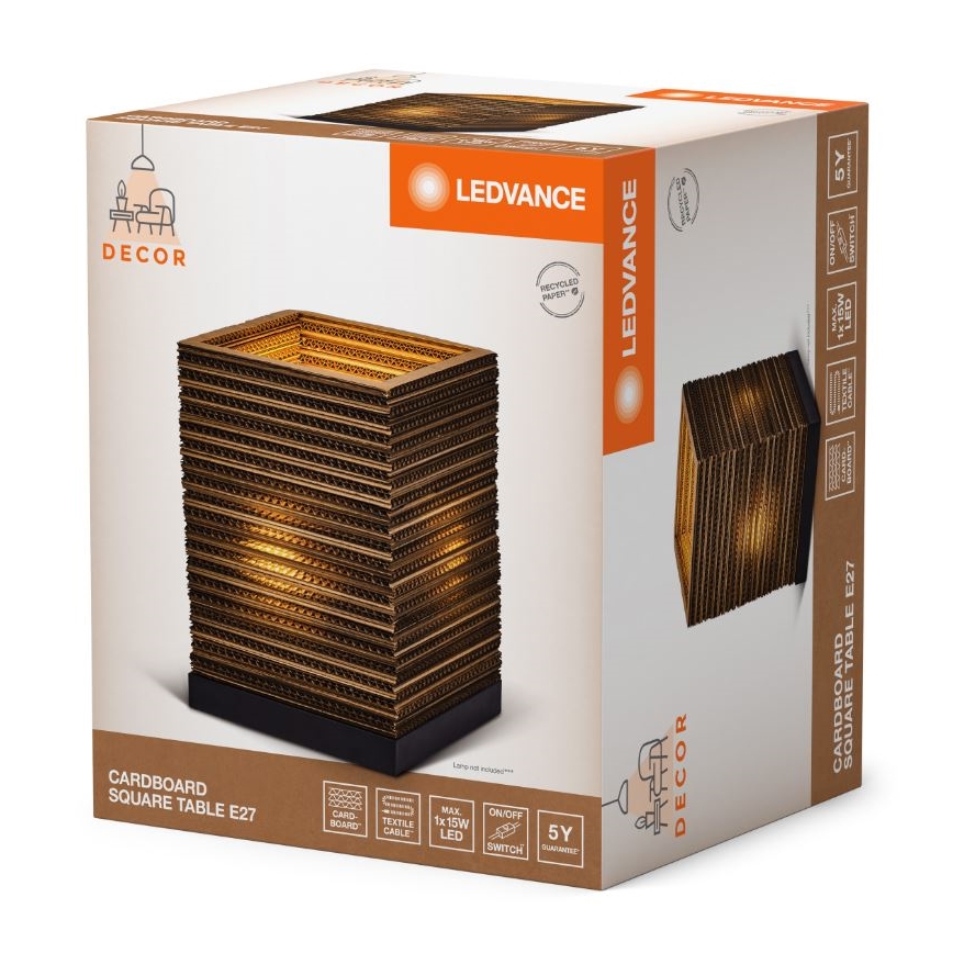 Ledvance - Stolní lampa DECOR CARDBOARD 1xE27/15W/230V 20x20 cm