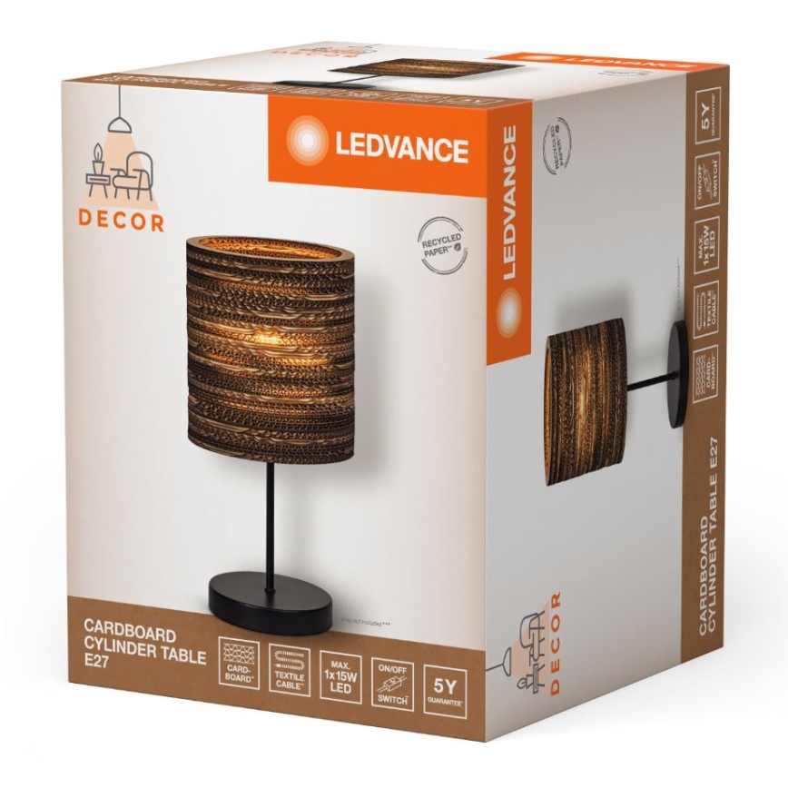 Ledvance - Stolní lampa DECOR CARDBOARD 1xE27/15W/230V pr. 20 cm
