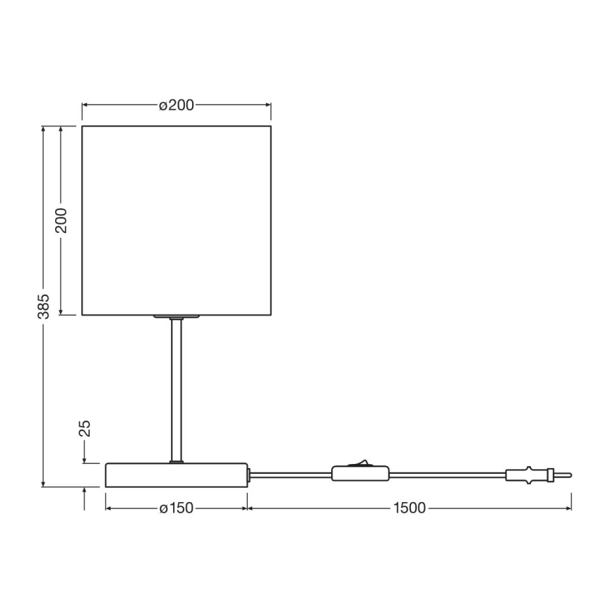 Ledvance - Stolní lampa DECOR CARDBOARD 1xE27/15W/230V pr. 20 cm