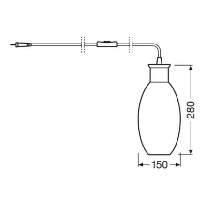 Ledvance - Stolní lampa GRAPE 1xE27/40W/230V oranžová