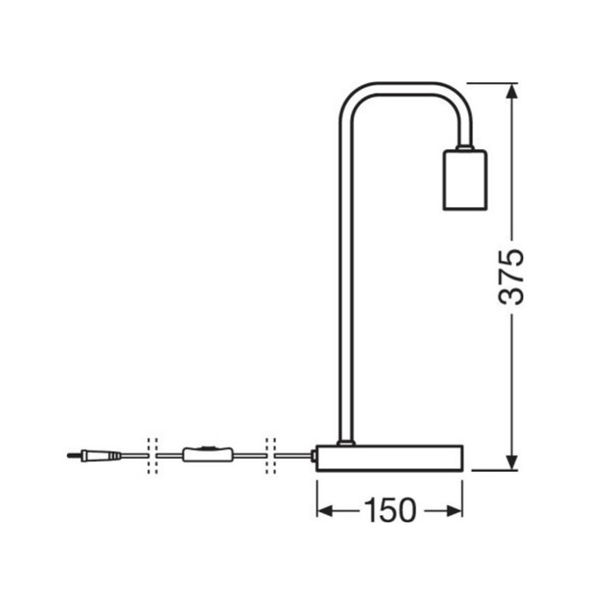 Ledvance - Stolní lampa PIPE 1xE27/40W/230V