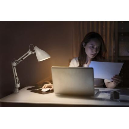 Ledvance - Stolní lampa s uchycením PEAR 1xE27/11W/230V bílá