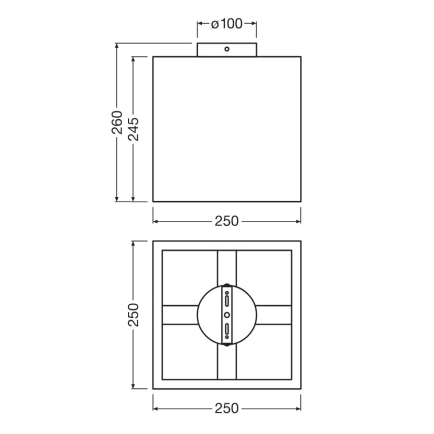 Ledvance - Stropní svítidlo DECOR CARDBOARD 1xE27/15W/230V 25x25 cm