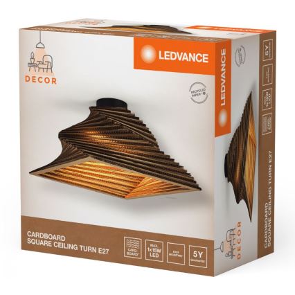 Ledvance - Stropní svítidlo DECOR CARDBOARD 1xE27/15W/230V 40x40 cm