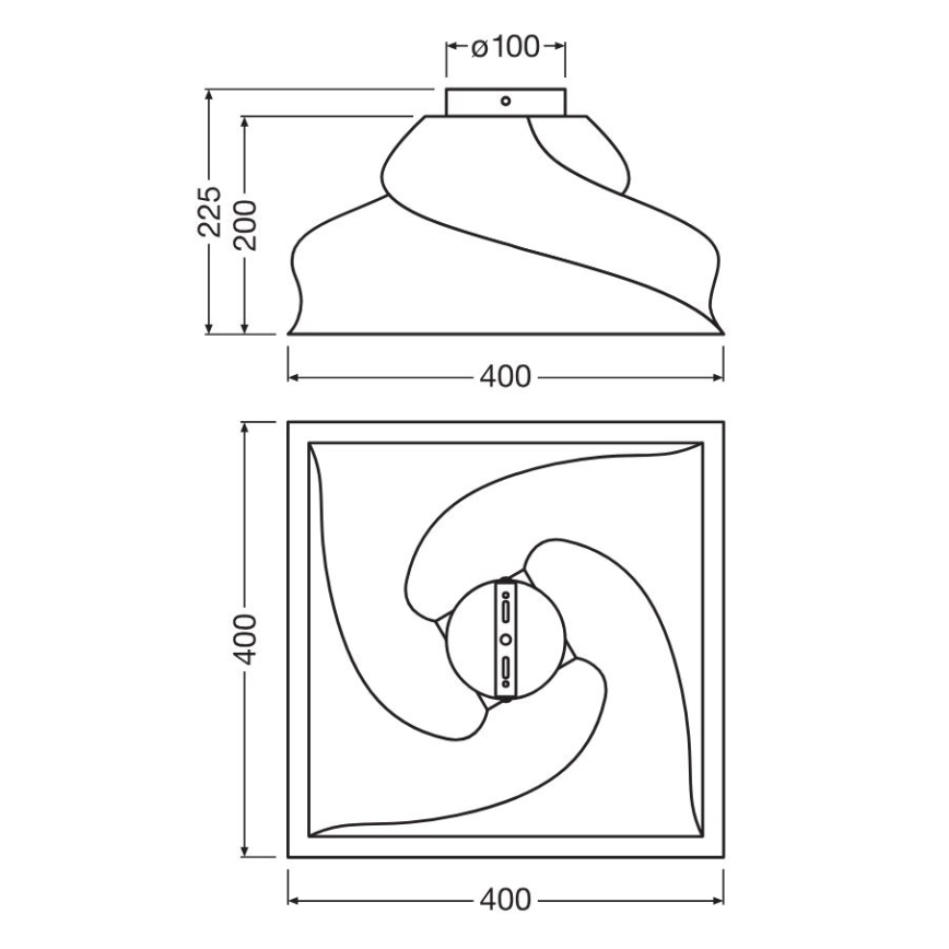 Ledvance - Stropní svítidlo DECOR CARDBOARD 1xE27/15W/230V 40x40 cm