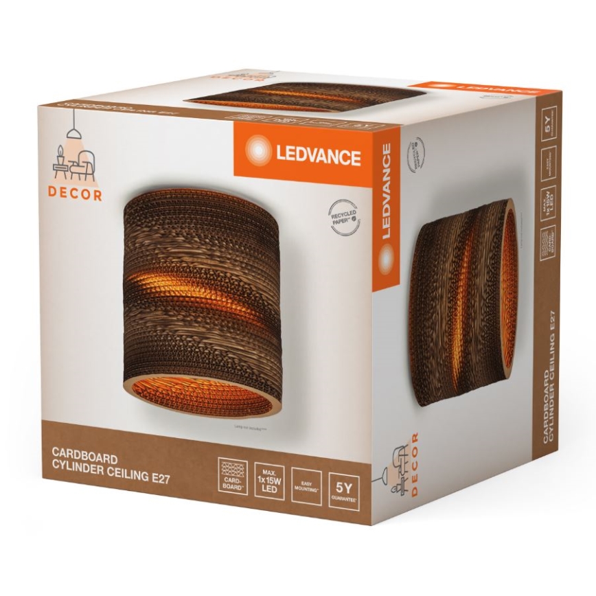 Ledvance - Stropní svítidlo DECOR CARDBOARD 1xE27/15W/230V pr. 25 cm