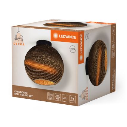 Ledvance - Stropní svítidlo DECOR CARDBOARD 1xE27/15W/230V pr. 26 cm
