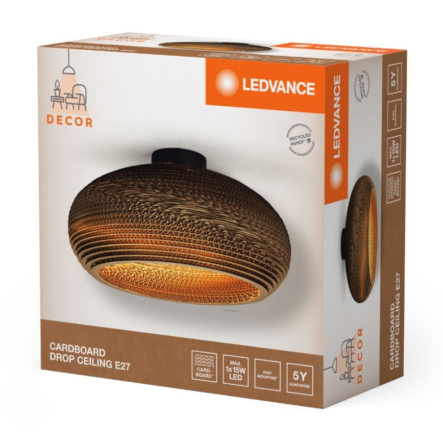 Ledvance - Stropní svítidlo DECOR CARDBOARD 1xE27/15W/230V pr. 40 cm