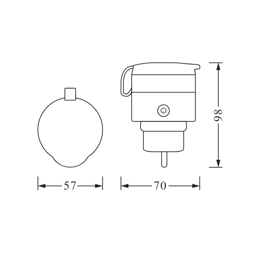 Ledvance - Venkovní chytrá zásuvka SMART+ PLUG 3680W IP44 SCHUKO