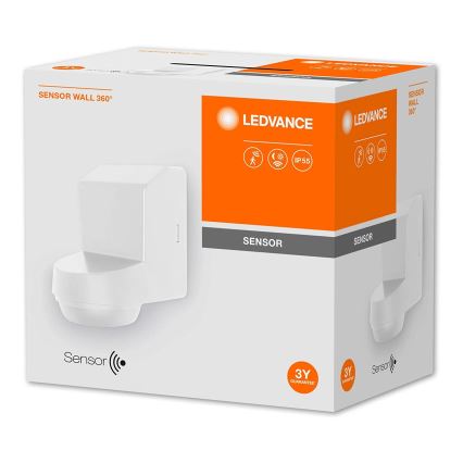 Ledvance - Venkovní infračervený senzor pohybu 230V IP55 bílá