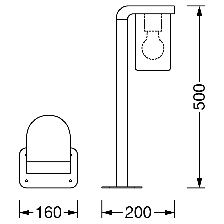 Ledvance - Venkovní lampa CASCADE 1xE27/25W/230V IP44 50 cm