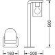 Ledvance - Venkovní lampa CASCADE 1xE27/25W/230V IP44 50 cm