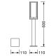 Ledvance - Venkovní lampa FRAME 1xE27/60W/230V IP44 60 cm
