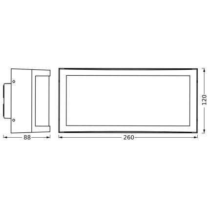 Ledvance - Venkovní nástěnné svítidlo CUADRA 1xE27/40W/230V IP65