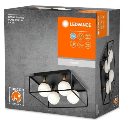 Ledvance - Venkovní nástěnné svítidlo DECOR SQUARE 4xG9/28W/230V IP44