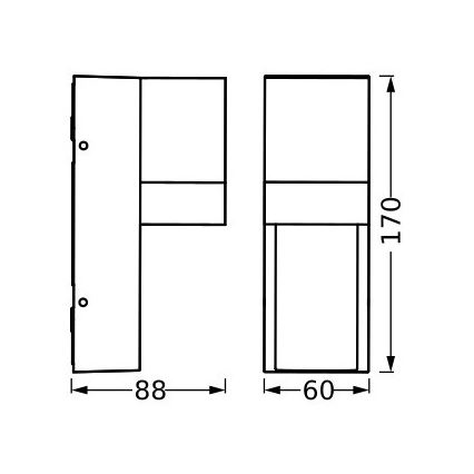 Ledvance - Venkovní nástěnné svítidlo ISIDOR 1xGU10/35W/230V IP65