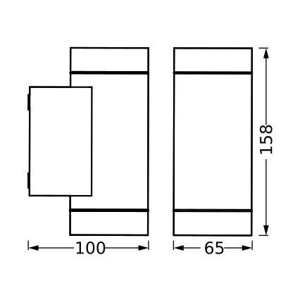 Ledvance - Venkovní nástěnné svítidlo ITYS 2xGU10/35W/230V IP65