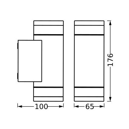 Ledvance - Venkovní nástěnné svítidlo IVE 2xGU10/35W/230V IP65